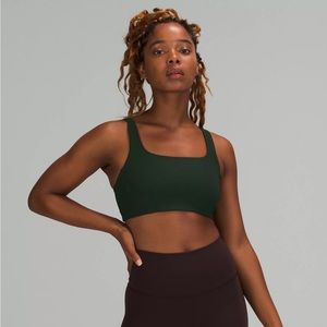Lululemon Ribbed Train Bra in Green
